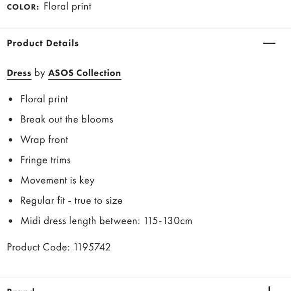 NWT Wrap Dress in Floral Print with Fringe Detail - Picture 10 of 10